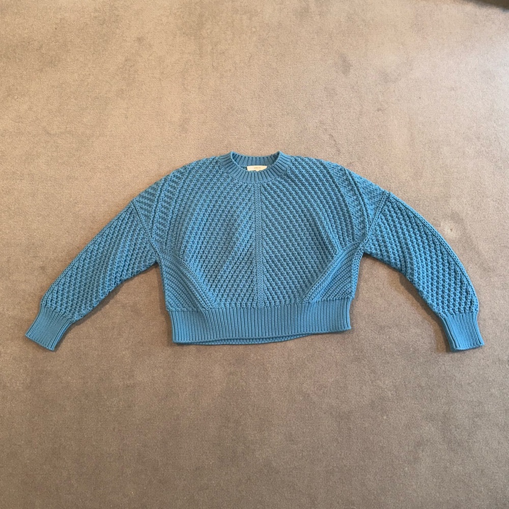 Vince - Cropped Blue Sweater